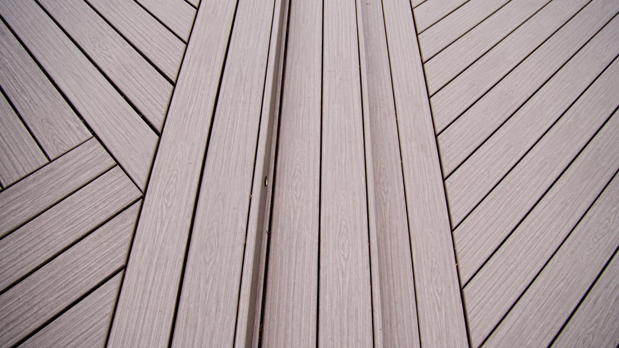 Trex herringbone composite decking pattern detail